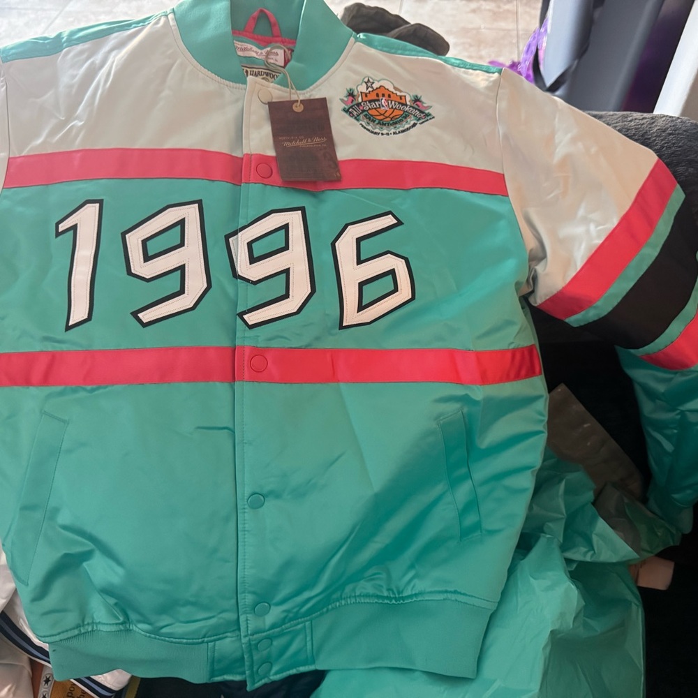 Mitchell & Ness Teal and Pink All-Star Jacket